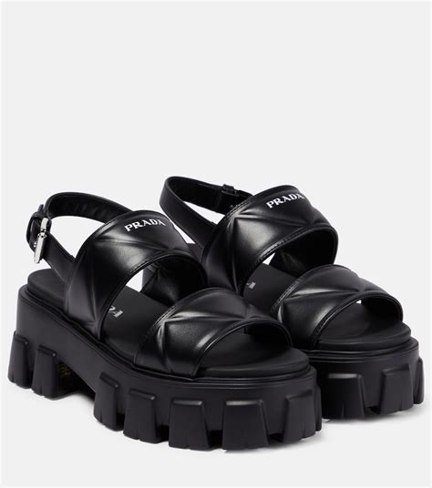 sandalias prada 2022|Prada platform sandals.